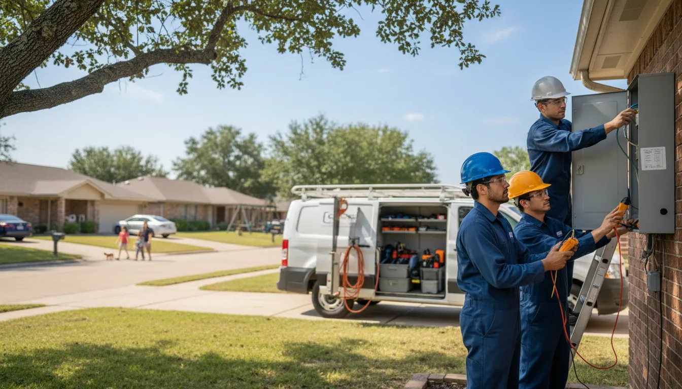 Certified electrician providing emergency electrical services in Burnet, TX